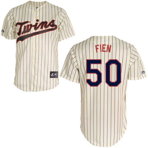 Casey Fien #50 mlb Jersey-Minnesota Twins Women's Authentic Alternate 3 White Baseball Jersey